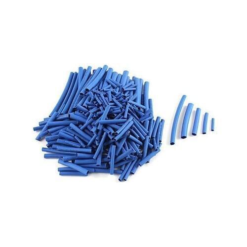 300 Pcs 5 Sizes Polyolefin Heat Shrink Tubing Cable Sleeve Blue