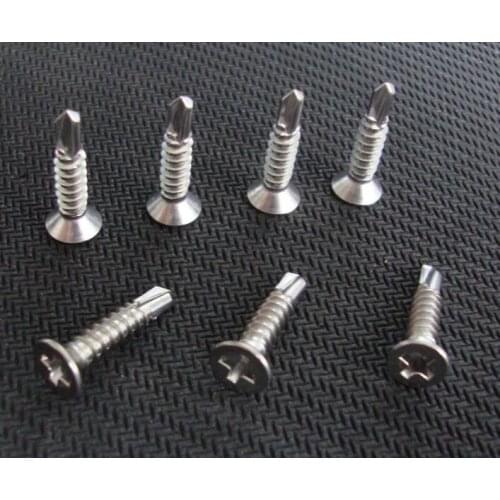 50Pcs ST3.5 ST4.2 ST4.8 ST5.5*L Roofing Screws Self Drilling Screws Stainless Steel 410 Flat Head Self Tapping Screws