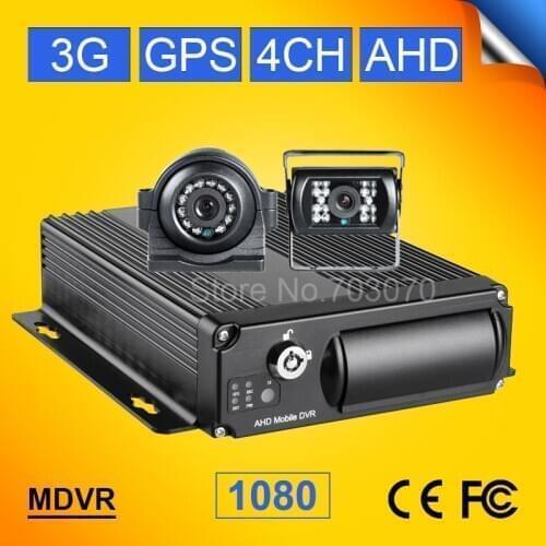 3G GPS SD 256G Real Time Car Camera Mobile Dvr PC/Android /IOS Phone Remote Real Time Monitoring Vehicle AHD 1080 Mdvr Set