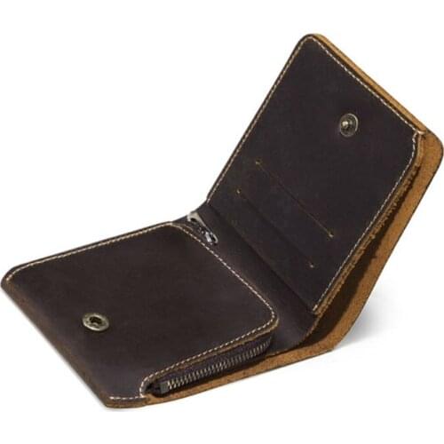 Business Bifold Wallet Mens Genuine Leather Credit ID Card Holder Case Purse Gift New 20CA