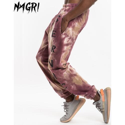 NAGRI Kanye Men Sweatpants Male Trousers Casual Pants Loose Joggers Gyms Fitness Workout Sweatpants