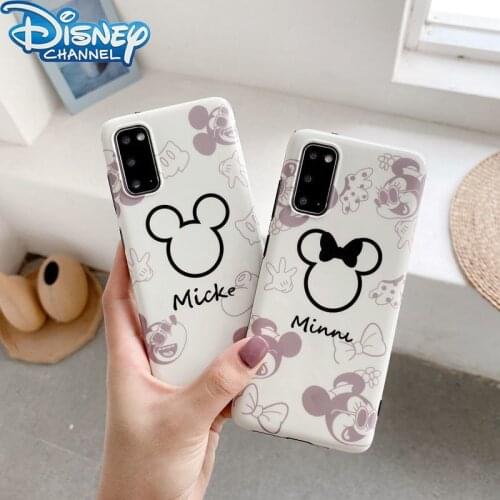 Disney Mickey Minnie Couples Case for Samsung Galaxy S21 Ultra S21 S20 S10 S9+ S8 Plus Note 20 Ultra 10+ Phone Cover Shell Coque