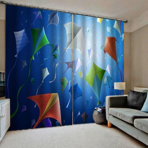 Color Airplane Paper Art Print Art Decor Shower Curtain Childrens room Home drapes