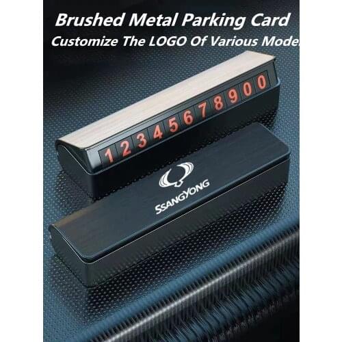 For Ssangyong ActYon Tivolan Korando Rodius Rexton Kyron Car Temporary Parking Card Hide Phone Number Card Plate Parking Card