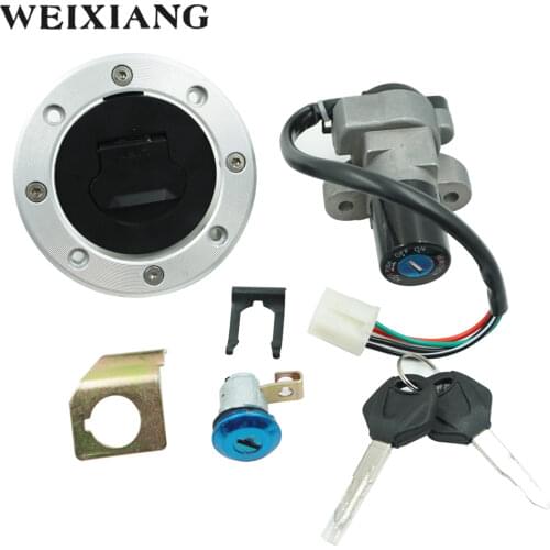 For Suzuki GSXR1000 GSXR600 GSXR750 Motorcycle Ignition Switch Assembly Fuel Tank Cover Lock Gas Cap Engine Hook Locking Keys