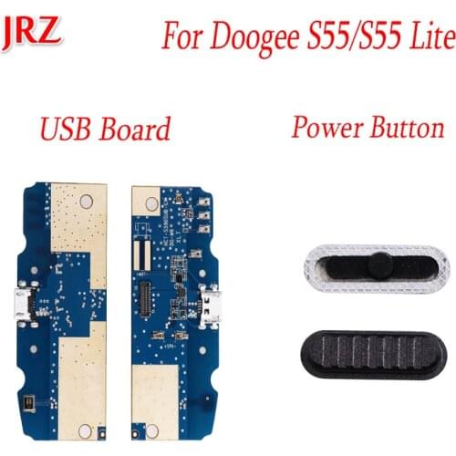 For Doogee S55 USB Port Charge Board Dock Plug Connector Flex Cable For Doogee S55 Lite Power Button Side Key Replacement Parts