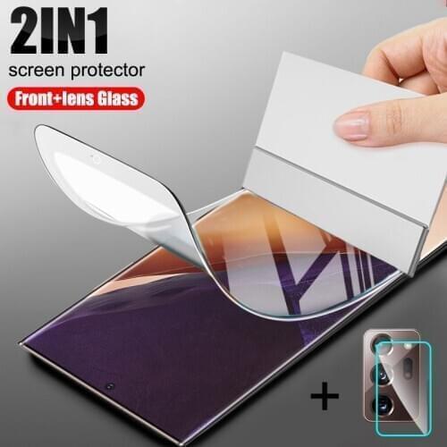 Hydrogel Screen Protector Film For Samsung Galaxy Note 20 Ultra 10 Pro S20 S10 Plus S8 S9 S10E A51 A71 A70 A50 Camera Len Glass