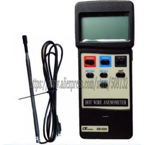 Hot Wire Anemometer LUTRON AM4204 0.2-20.0 M/S telescope probe