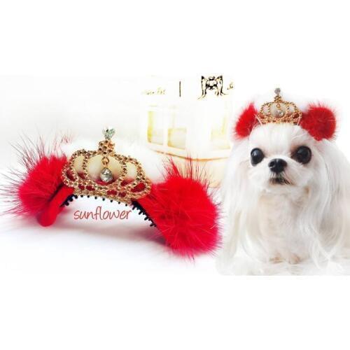 The queen pet hair / real mink Maltese jewelry / Yorkshire headdress flower / Tactic hairpin
