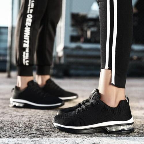 New Men Light Running Shoes High Quality Sneakers for women Outdoor Comfortable Breathable Sports Shoes black white Color size47