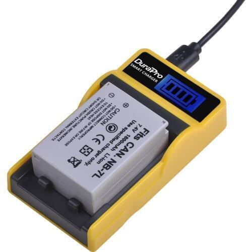 DuraPro 1800mAh NB-7L NB7L NB 7L Li-ion Battery + LCD USB Charger For Canon PowerShot G10 G11 G12 SX30 SX30IS Digital Cameras