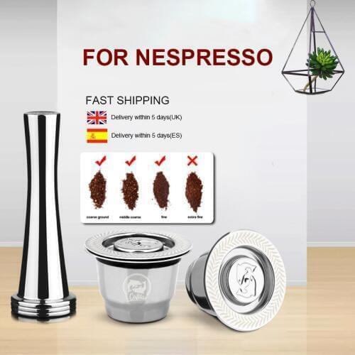 ICafilasSVIP For Nespresso Reutilisable Refillable Capsule Crema Espresso Reusable Refillable Coffee Filter For Nespresso