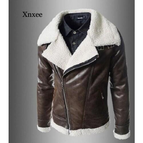 Pu Winter Mens Leather Jacket Mens Slim Mens Waterproof Windproof and Rainproof Leather Jacket Motorcycle