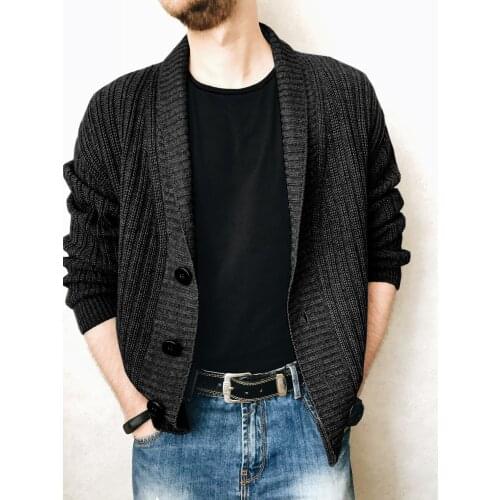 2021 New Autumn Mens Cardigan Sweater Thicken Large Size Jacket Sportsman Loose Sweater