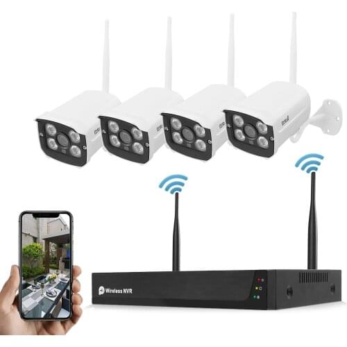 JideTech Home Security Camera System Outdoor 8 Channel Wireless WiFi Complete Surveillance Cameras System 1080P HD Bullet Camera