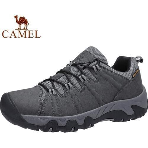 CAMEL Official Men Shoes Outdoor Sports Male Boots Hiking Shoes Mountain Trekking Camping Anti-Slip Shoes Large Size Shoes