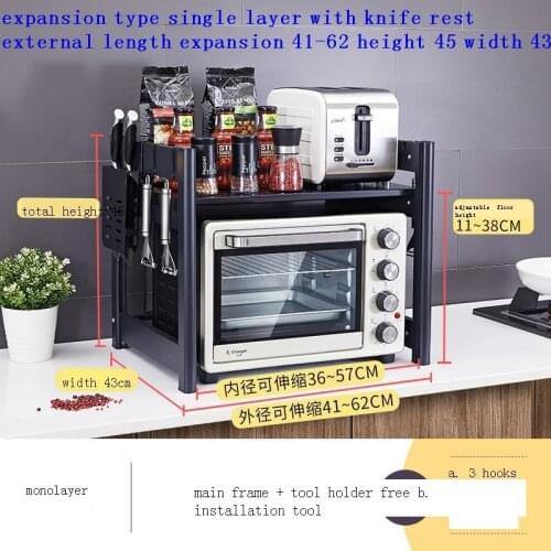 Organization Almacenaje Cucina Sink Organizer Adjustable Microwave Shelf Cocina Mutfak Cozinha Kitchen Storage Rack Holder