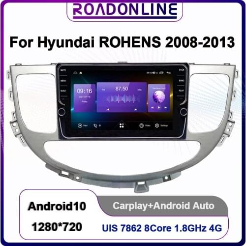 ROADONLINE For Hyundai ROHENS 2008-2013 Gps Stereo Car Multimedia Player Radio Android Octa Core 6+128G