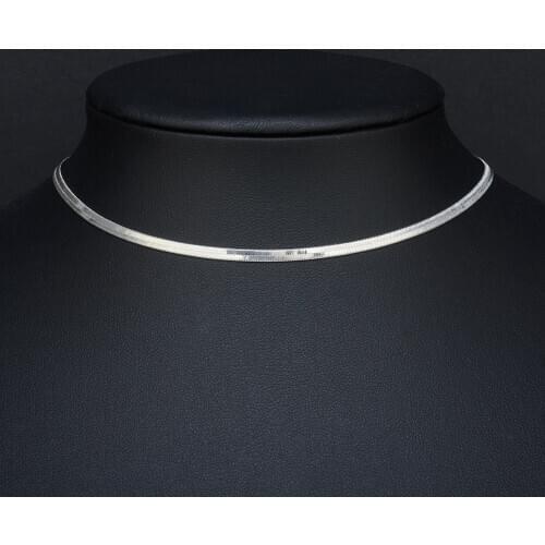 Silver Color Flat Snake Chain Choker Short Necklace for Women 2020 Fashion Jewelry Clavicle Chain Female Accessories Simple New