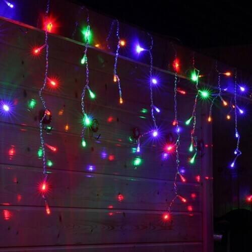4m 40LEDs Fairy Icicle Lighting String Christmas Wedding Outdoor Waterproof LED USB Curtain Light Shop Window Props