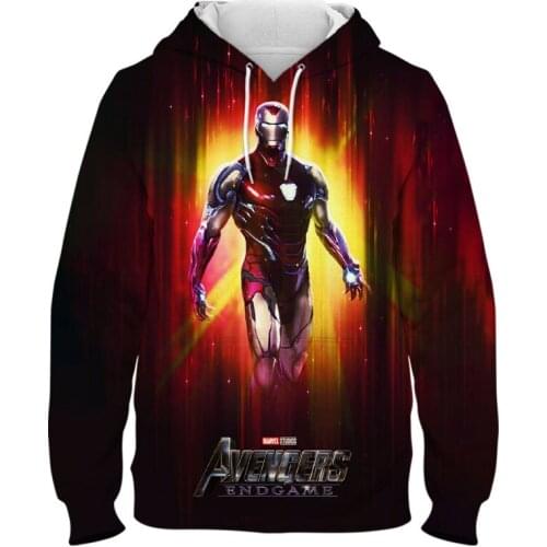 Marvel Iron Man Hoodie Men Women Children Sweatshirts 3D Printed Pullover Hoodies Long Sleeve Boy Girl Kids Streetwear Coat Tops