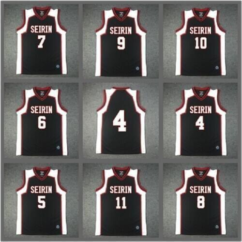 BG basketball jerseys SEIRIN 4# 5# 6# jersey Outdoor sportswear training Gym clothes Hip-hop culture movie WHITE black