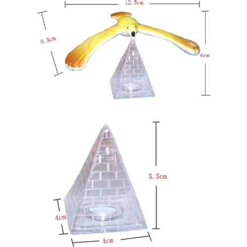 Amazing Balancing Eagle With Pyramid Stand Magic Bird Desk Fun Learn Educational Toys Kids Gift Exploring Physical Bird Model