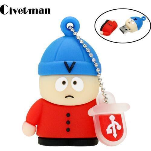 Pendrive 128GB USB 2.0 Flash Drive 4GB 8GB 16GB 32GB USB Flash Drive 64GB Cartoon Landlord Mini Pen Drive USB Memory Stick Disk