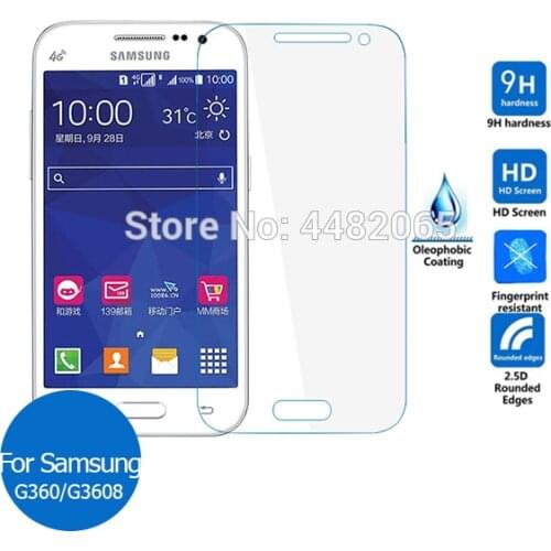 2pcs For Samsung GALAXY Core Prime Tempered glass Screen Protector Clear Protective Film on SM G360 G360F G360H G361F SM-G360F