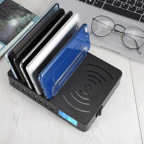 USB 3.1 Charger LED Show For Huawei Mi Qi Wireless AC Socket Charging Station For iPhone X Rs Samsung Galaxy S10 AC Adapter