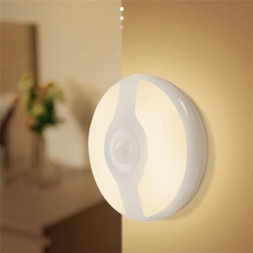 Dimmable LED Night Light PIR Motion Sensor Under Cabinet Light Closet Lamp for Kitchen Stairs USB Rechargeable With Battery