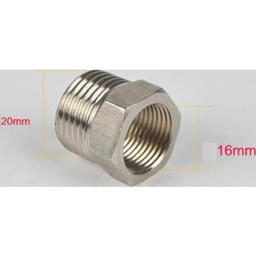 1/2" BSP Male Turn 3/8" BSP Female201 Stainless Steel Pipe Fitting Hex Bushing Fitting Coupler