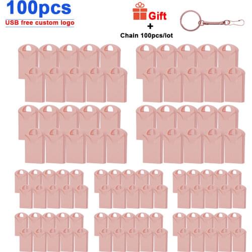 100pcs/lot Hot Selling Metal Mini Pen Drive 2.0 Metal USB Flash Drive 64GB 32GB High Speed 16GB 8GB 4GB Memory Stick for Gifts