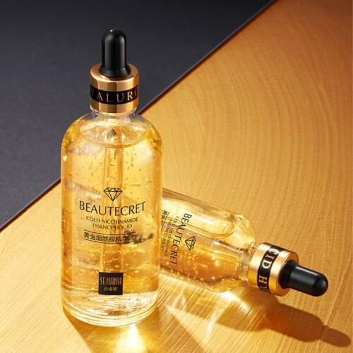 24K Golden Hyaluronic Acid Face Moisturizer Deep Nourishing Anti Aging Supplement Collagen Snail Face Serum Skin Care Liquid