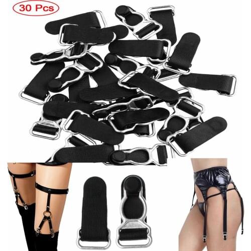 30p Corset Leg Garter Straps Thigh High Stockings Suspender Belt Metal Clips Leg Harness Garter Belt Clips Underwear Accessories
