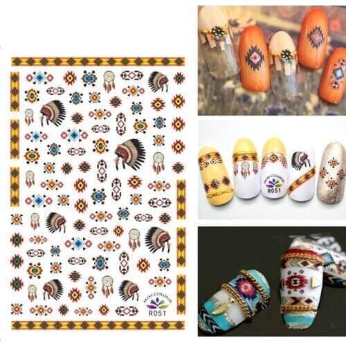 3D Nail Sticker Autumn Small Compact Adhesive Stickers Dreamcatcher Diamond Pattern Stickers for Manicure Nail Art Decoration