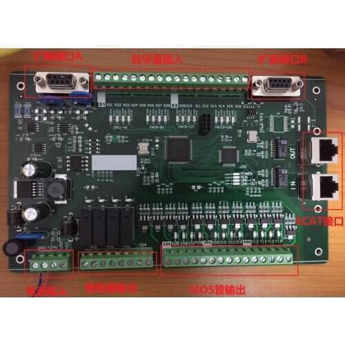 For Interface with encoder EtherCat IO module 16in 16out analog 2in 2out Encoder & can & RS485