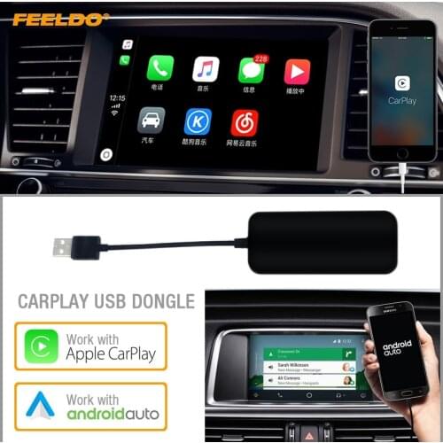 FEELDO NEW ! USB DONGLE Work With Apple iOS CarPlay Android Auto For Car Android System Headunit Navigation Player #HQ5926
