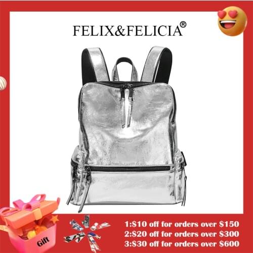 FELIC&FELICIA Women Fashion High Quality Backpack Pu Leather Designer Luxury Teenager School Shoulder Bags Brand Backpacks