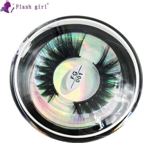 Flash Girl Newest Style 3D Mink Eyelashes FG001 Makeup Tools Thick Fake Lashes Reusable Individual Eyelash Extension