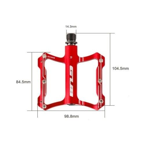 .GUB Ultralight Aluminum Alloy Bicycle Pedals CNC Sealed Bearing Flat Platform Antiskid Cycling Pedal MTB Riding Bike Part 2pcs
