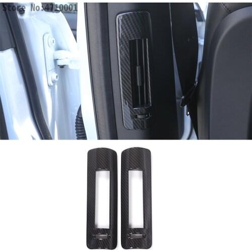 Carbon Fiber Style ABS Car B Pillar Post Air Conditioner Outlet Vent Frame Trim For Land Rover Discovery Sport 2015 2016 2017