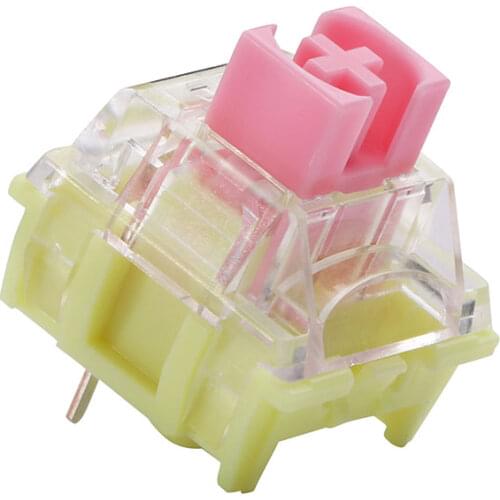 TTC gold pink keyswitch for customized mechanical keyboard compatible with MX series switch dustproof 3pin 37g