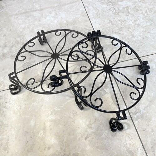 3pcs Outdoor Balcony Planter Display Base Holder Iron Plant Flower Pot Stand Decoration Home Garden Pots Supports Accessories