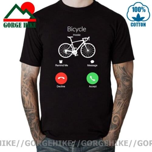Summer Funny MTB Biker Bicycle Mobile Is Calling To Ride Shirt Mountain Bike Lover T Shirt men Biking T-shirt Gift Tees Clothing