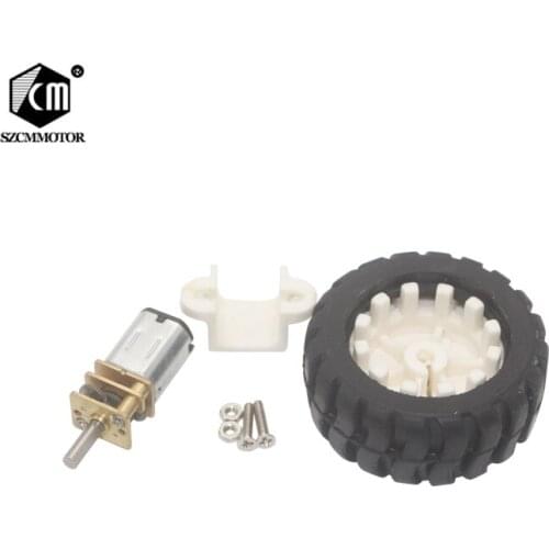 N20 Mini Geared Motor with Wheel Kit For DIY Robot