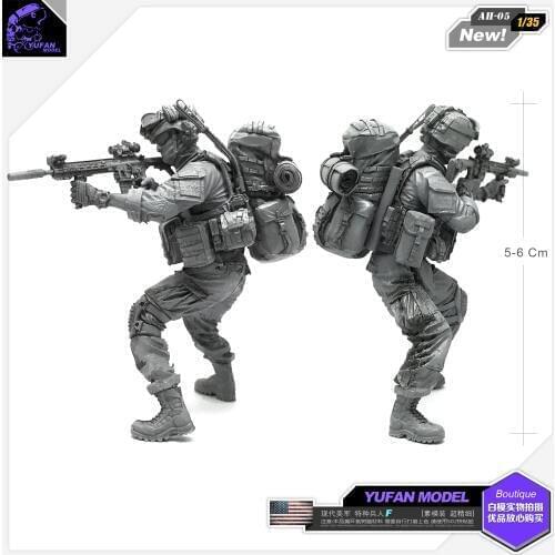 Yufan Model 1/35 Figure Model Kit Modern American Special Forces C Resin Soldier Model Unmounted Ah-05