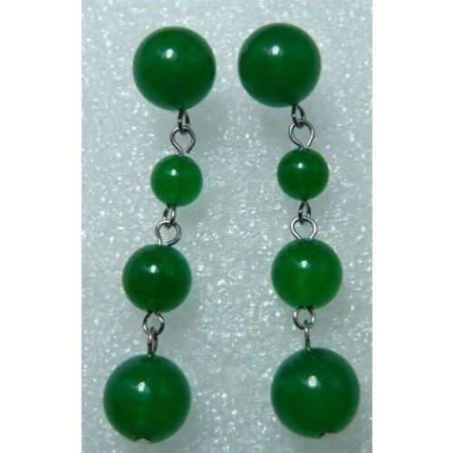 Wholesale beautiful green Natural Stone fashon earrings