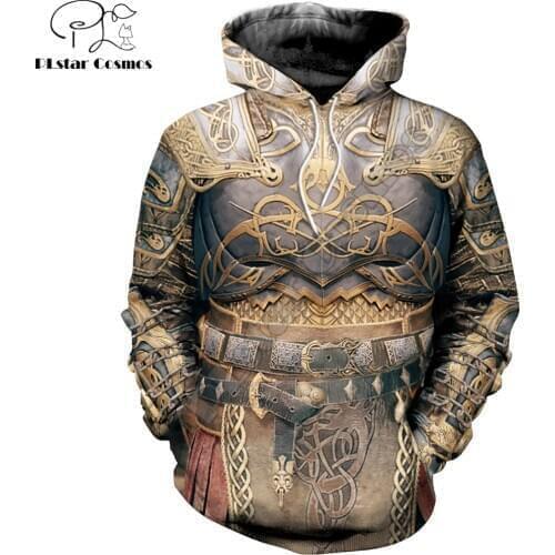 3D Printed God Of War Armor Kratos Men Hoodie Harajuku Knights Hooded Sweatshirt Street Unisex Casual hoodies sudadera hombre