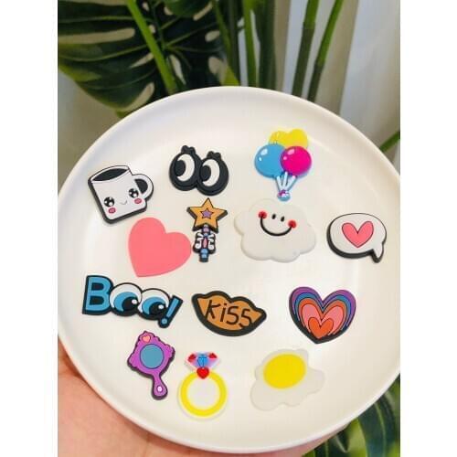 Wholesale 100PCS Mix Cloud Eyes PVC Craft Flat Back Decoration DIY Phone Case Scrapbook Charms Jewelry Birthday Present